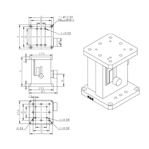 Precision Manual Lifting Stage Z-Axis Lift Table Elevating Platform Linear Stage - Picture 4 of 4