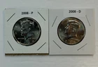 2008 P & D UNC Clad Kennedy Half Dollar Set in CB Flips -Free Shipping