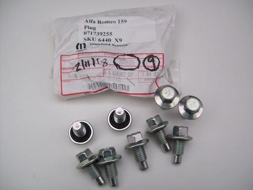 Alfa Romeo 159 Engine Oil Sump Plug x9 71739255