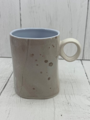 Anthropologie Becher Gepard blau braun asymmetrisch Keramik kreisförmiger Griff - Bild 5 von 10