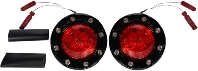 Custom Dynamics Probeam Bullet Ringz 1157 Rear Turn Signal - Black Bezel/Red Len - Image 2 of 4
