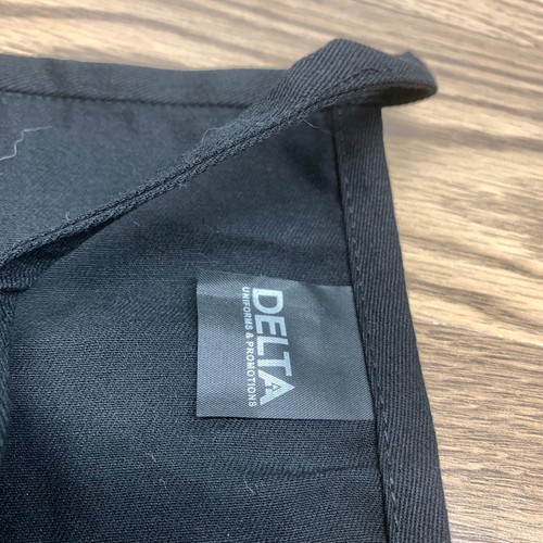 TACO BELL CREW UNIFORM BLACK COTTON TWILL TIE BACK WAIST APRON UNISEX - Picture 6 of 7