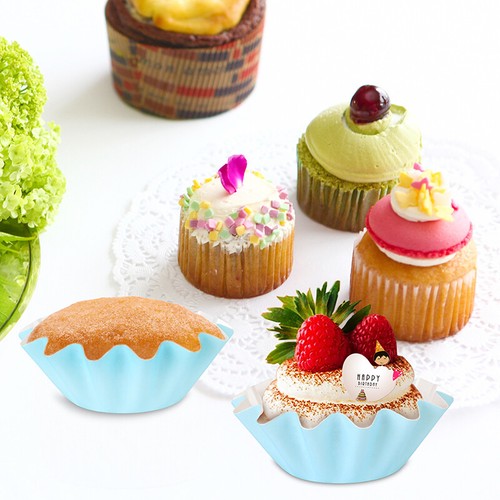 100pcs Wave Muffin Cupcake Liner Paper Cups Cake Wrappers Baking Box Case Party - Picture 11 of 42