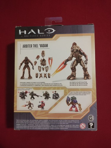 Rare NON OUVERT Mattel Halo Universe Series ARBITER THEL 'VADAM Wave 2 + bras grognants - Photo 8/9