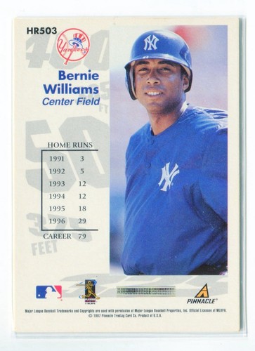 Score Hobby Reserve 1997 #HR503 Bernie Williams - Imagen 2 de 2