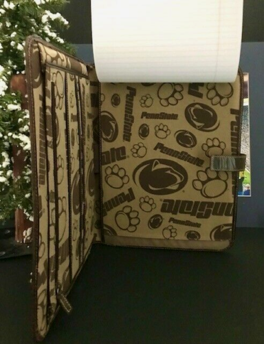 FOSSIL PORTFOLIO RARE PENN STATE NITTANY LIONS EMBOSSED LEATHER PADFOLIO ATTACHE - Picture 17 of 24