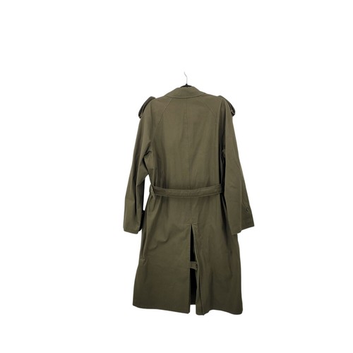Vintage Army Green Military Trenchcoat XL Gürtel Schulterlasche Warcore Trenchcore - Bild 12 von 14