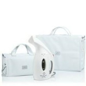 Joy-Mangano-3-piece-Lrg-Small-Beauty-Case-Bonus-Steamer-White