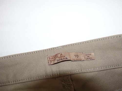 Prana Women's Brenna Moto Skinny Pants Size 10 Beige Nylon Hiking 32" Inseam - Picture 4 of 7