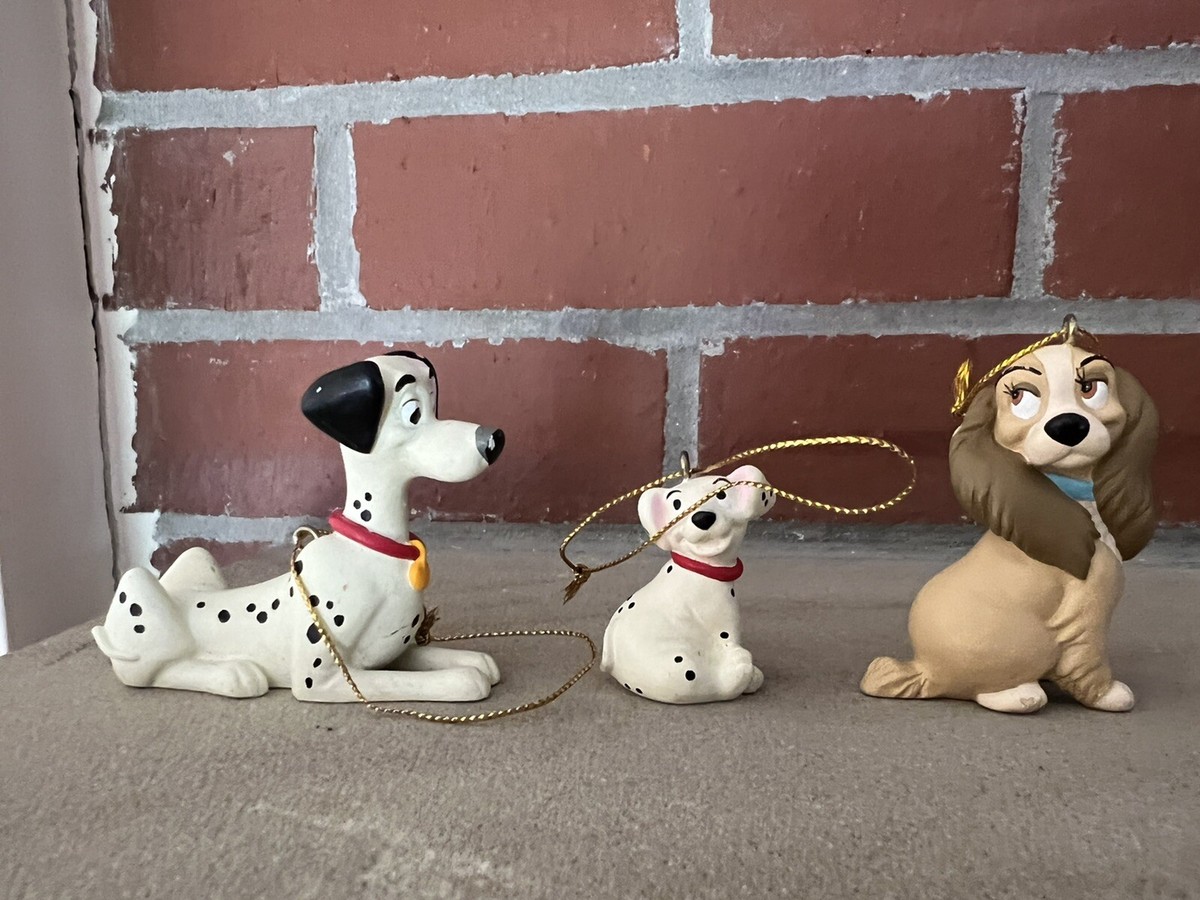 Disney Dogs 101 Dalmatians Lady The Tramp Christmas Ornaments