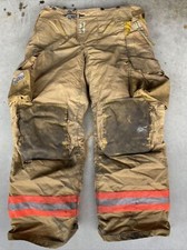 FIRE DEX 40 X 30 Firefighter Turnout Bunker PANTS Orange Trim Harness Ready 09