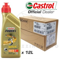 Set 12L Motoröl Castrol Power 1 15w50 Trizone Samen *Kunststoff Jaso MA2 Api Sl