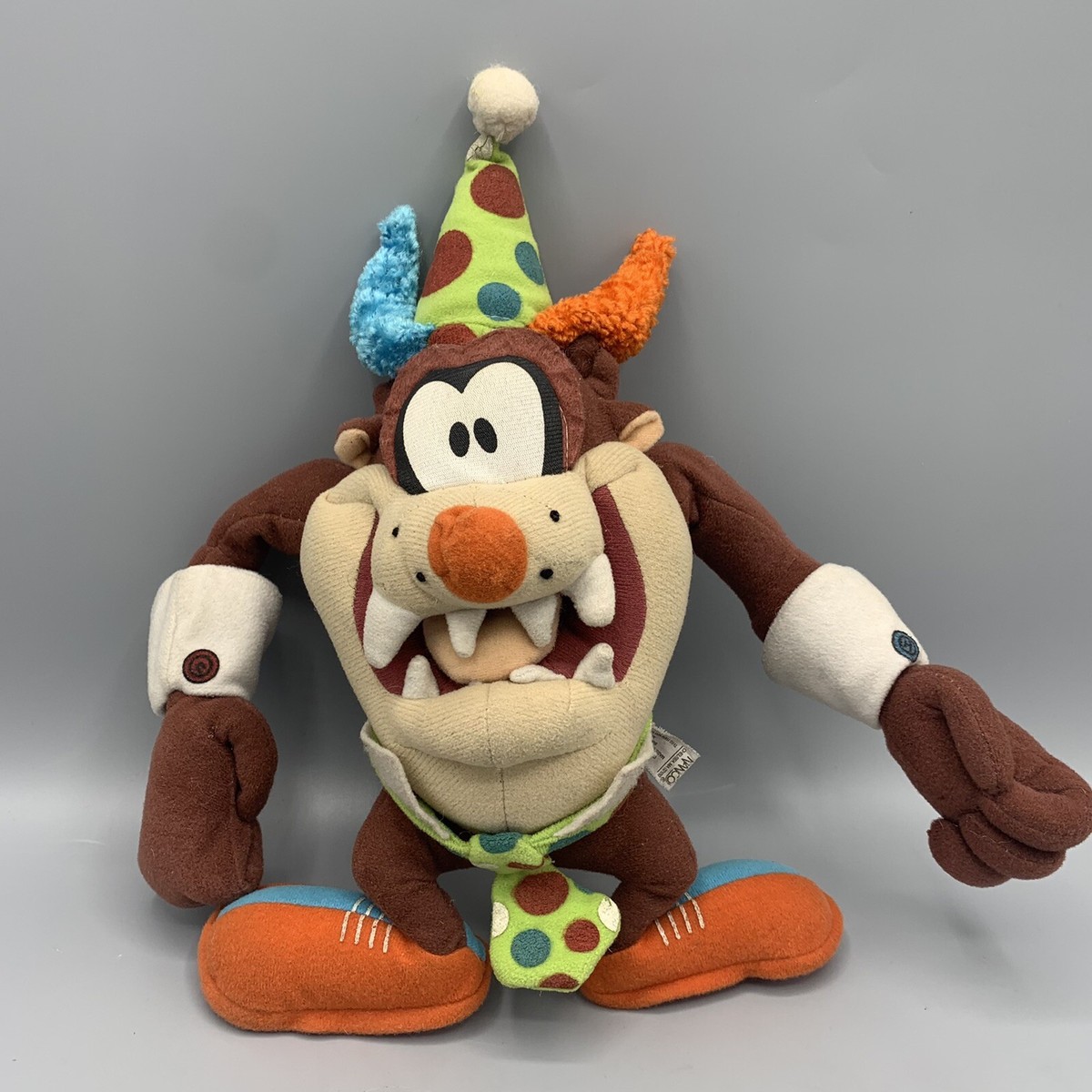 Vintage Looney Tunes TAZ Tasmanian Devil Clown Plush | eBay