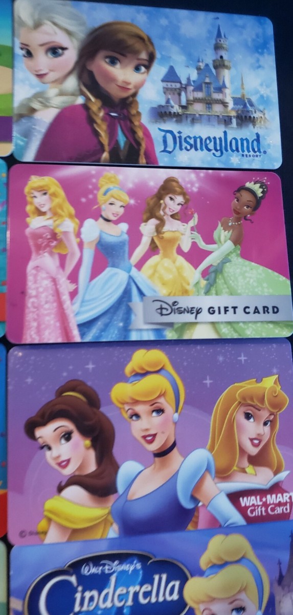 Disney Mickey Princess 36 Assorted Gift Card Lot NO $Value