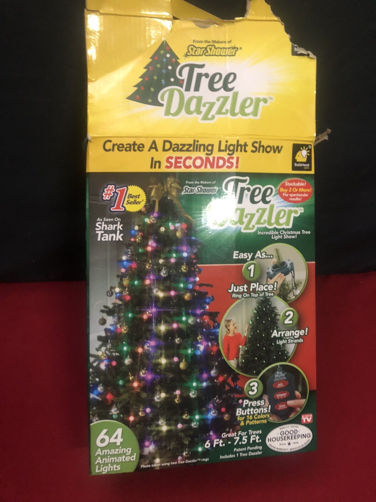 Star Shower Tree Dazzler LED Christmas Holiday Lights As Seen On TV Shark Tank eBay