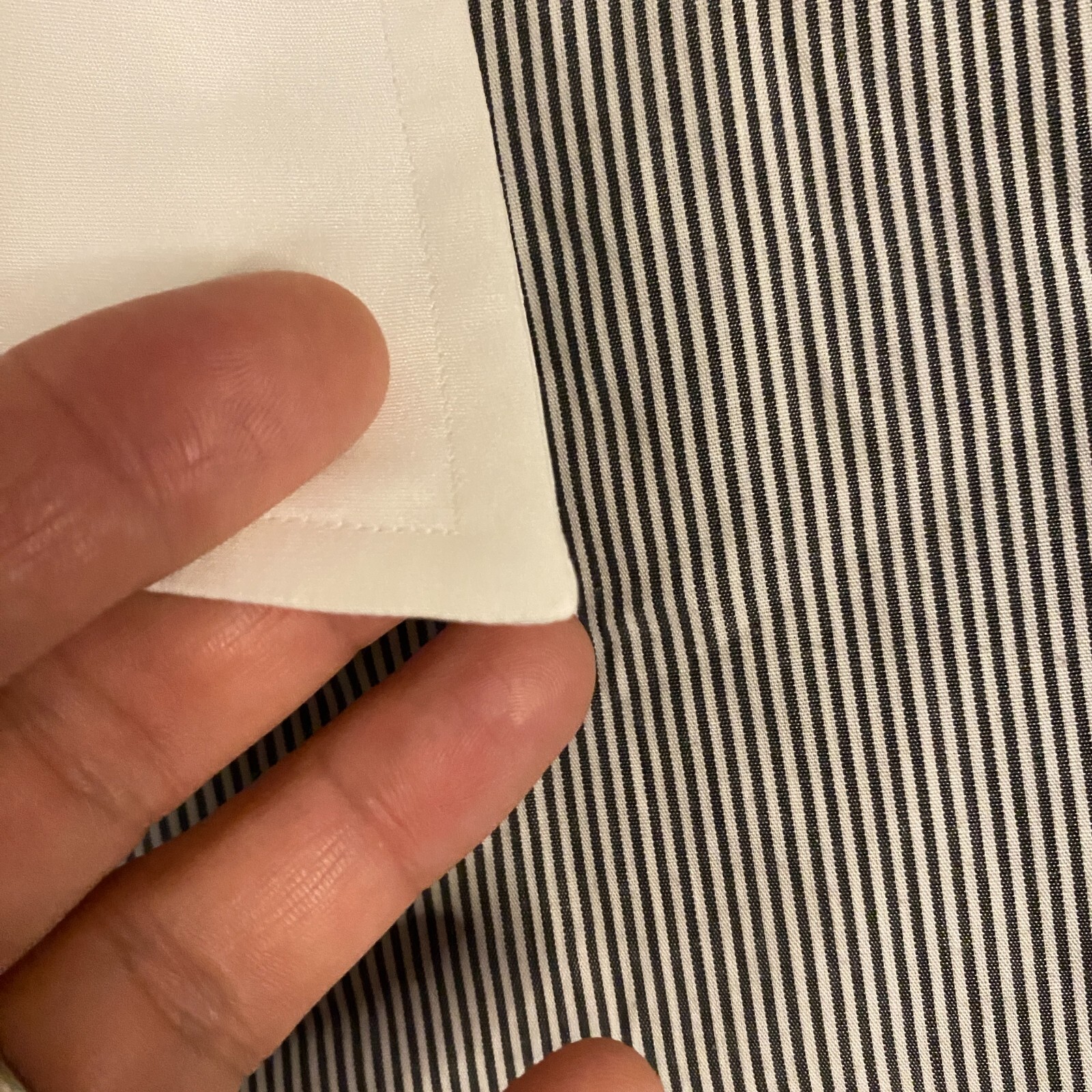 Turnbull & Asser Dress Shirt size 16 41 Striped Gray White French Cuff England