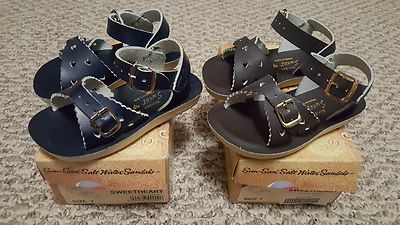 Salt Water 1401-YELLOW Girls Sandals by Hoy Shoe Sweetheart Shiny Yellow Sandal
