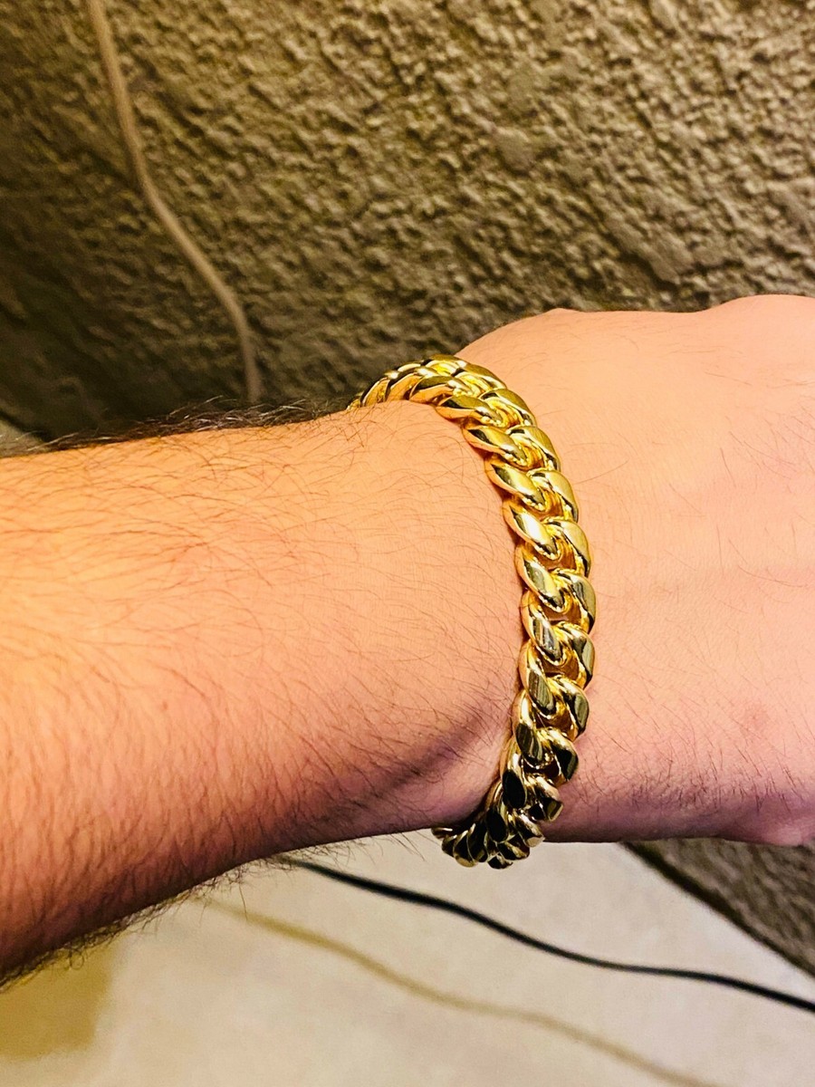 Accessories | Mens Thick Miami Cuban Link Solid Real Bracelet Gold Filled Heavy Never Change