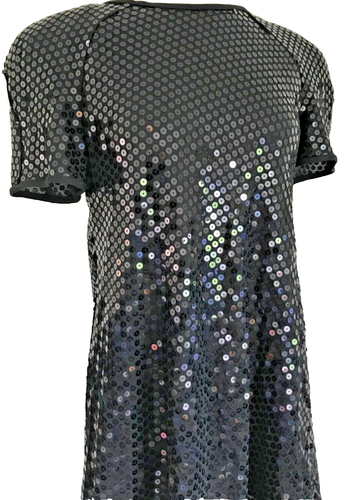 Abito piccolo nero con paillettes: Y2K vintage Liz Claiborne 4 party skater cocktail - Foto 3 di 3