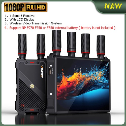 Transmisor y receptor de video extensor HDMI inalámbrico de 400 m con monitor de pantalla LCD - Imagen 3 de 16