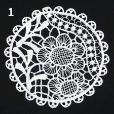 5x Embroidered Lace Applique Patch Floral for Curtain Sofa Home Trimming Vintage