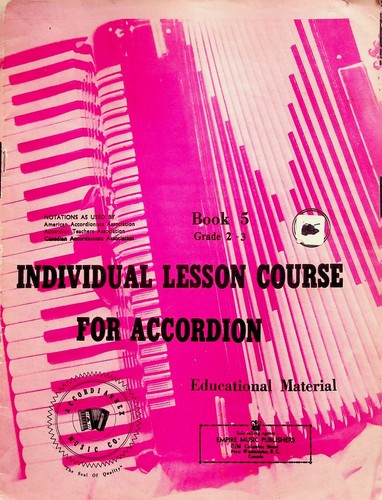 Accordion Individual Lesson Course Book 5 Sheet Music Lesson Song Book