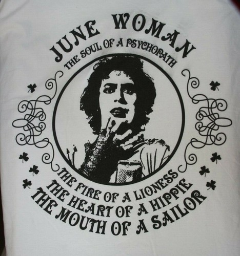 JUNE WOMAN..MOUTH OF A SAILOR - Rocky Horror Fan 3/4-Ärmel T-Shirt 3XL, weiß/grau - Bild 2 von 5