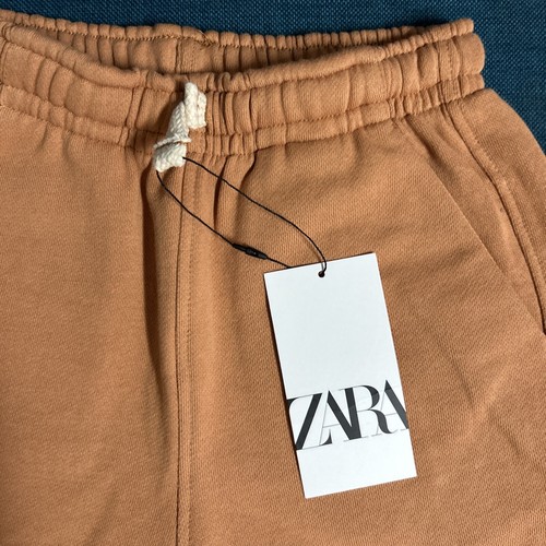 Zara Kids PLUSH SHORTS TRUE NEUTRALS In Orange Size 9 (134 cm) New - Picture 7 of 7