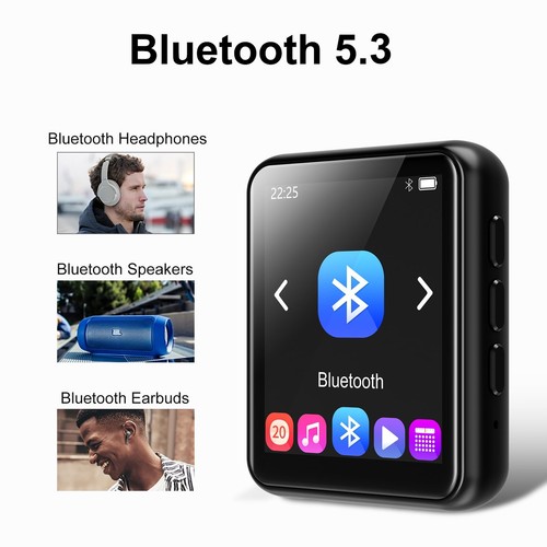 64gb Mp3 Player Bluetooth 5.3 Touch Screen Music Player Portable Mp3 Player With - Picture 3 of 6