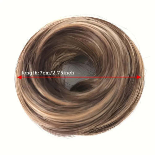 Wig Elastic Band Straight Wig Hair Loop Female Simulated Hair Fluffy Natural Bun - Picture 8 of 22