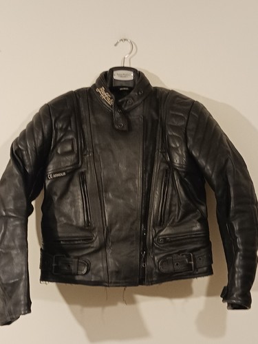 Buffalo women's black leather bikers jacket size UK 10,chest 34,used vgc - Picture 9 of 12