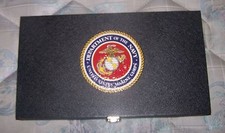 US Marines Corps USM Navy Medal Badge Pin Jewelry Coin Display Box Case Unit Lot