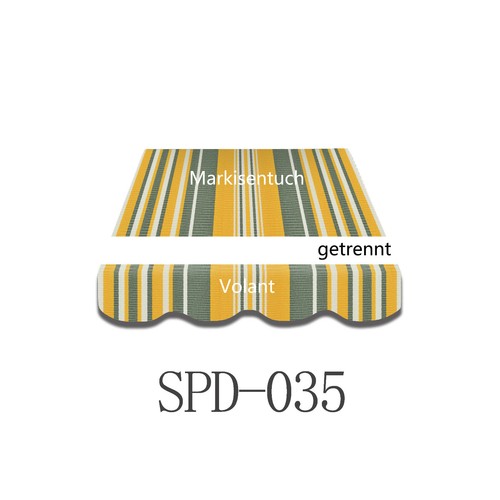 Gebraucht Markisenstoff  Markise 3 bis 6m mit Volant UV-Schutz fertig genäht - Bild 46 von 85