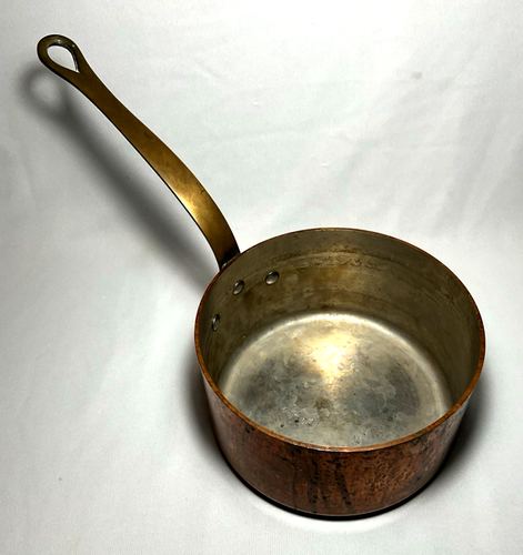 E.DEHILLERIN~ Early 3.5 Qt Quality 2.5mm Copper SAUCE PAN w/Bronze Handle~France - Picture 6 of 10