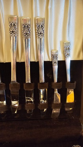 Set posate 91 pezzi Oneida Incoronation Community set vintage placca argento per 8 - Foto 3 di 23