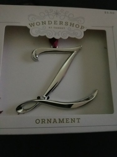 Wondershop Ornaments Letter Z Silver Tone - Picture 2 of 8