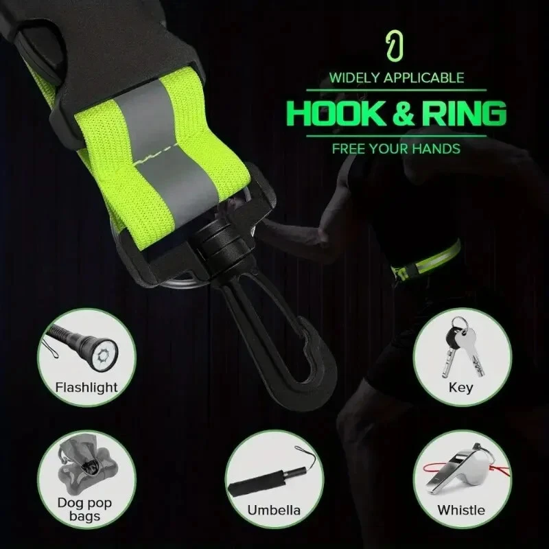 Adjustable Bright Yellow Durable Reflective Belt, High-Visibility Waterproof - Image 3 of 4