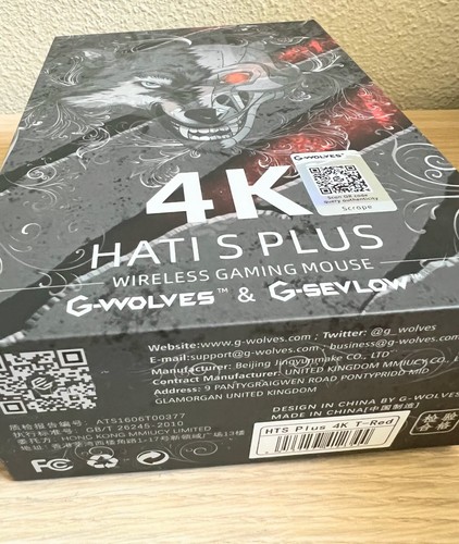 G-Wolves HTS Plus (HTS+) 4K Wireless Ruby Red Wireless Gaming Mouse ~ Mint - Picture 9 of 9