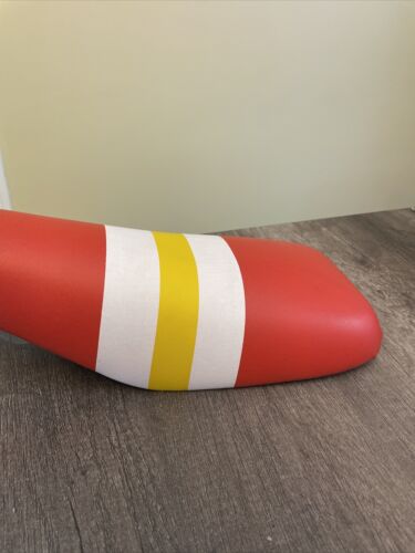 Vintage Troxel Bike Seat Banana Red White Yellow - Picture 8 of 12