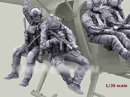 1/35 Harz US Hubschrauber Crew KEIN FLUGZEUG KEINE FÜHRUNG 9 Figuren unmontiert unlackiert - Bild 2 von 6
