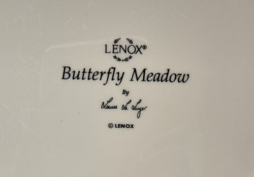 Bellissimo piatto da dessert Lenox Butterfly Meadow 8" di Louise Le Luyer - Foto 5 di 6