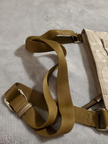 Genuine Coach F77408 Signature Taupe / Beige Nylon Cross body Purse *see pics - Picture 4 of 14