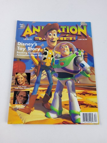 Animation Magazine Vintage Cartoons Anime December 1995 Toy Story Cover 39 - Picture 1 of 6