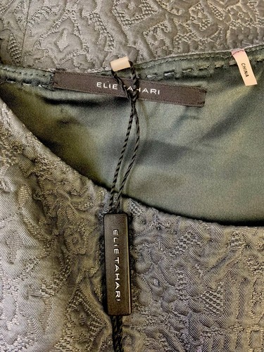 Elie Tahari Dress Cocktail Party Sz 10 Silk Blend Sheath Gray Shimmer NWT $498 - Picture 8 of 11
