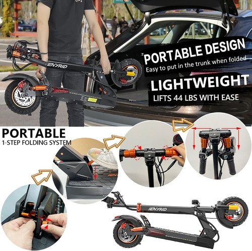 M4 Pro s+ Folding Electric Scooter with Seat 10" Off Road Tire 28MPH High Speed - Picture 6 of 16