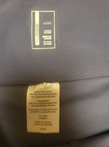 Mondetta Women's Leggings Size XL Yoga Pants Blue Mesh Trim Spandex Side Pockets - Picture 6 of 10