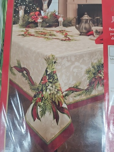 Weihnachtsbänder Jacquard bedruckt 60" x 104" länglich Weihnachtsbänder neu pflegeleicht - Bild 6 von 6
