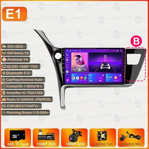 Car Stereo for TOYOTA Corolla Auris E180 2017 2018 2019 8 Core Carplay DSP RDS - Picture 31 of 39