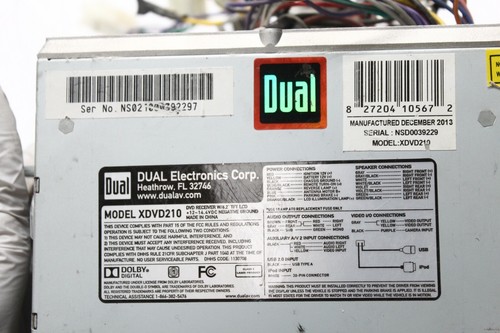 DUAL XDVD210 6.2" TOUCH SCREEN DVD CD USB SD CARD RADIO DOUBLE DIN STEREO P8060 - Photo 10/12