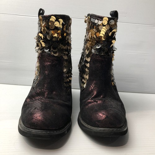 IRREGULAR CHOICE Sequinned Mid Heel Ankle Boots - Size 5.5-6 - Picture 2 of 9